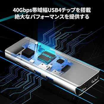 j5create USB C ドッキングステーション USB4 6in1 ハブ 61pzj2ReW5L._AC_SY200_QL15_.jpg